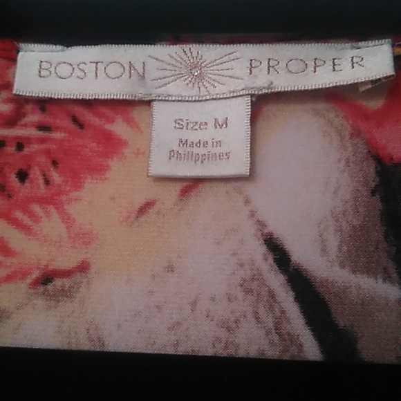 Boston Proper red multicolor dress, size M. - Picture 2 of 4